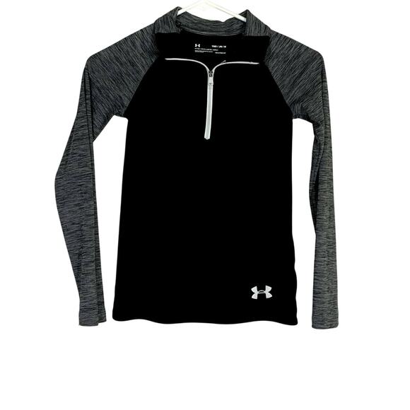 Under Armour Raglan Quarter Zip Sweatshirt Medium - Picture 1 of 6